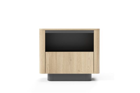 Тумба прикроватная Perfect Home Торро / Torro 1S/63 с 1 ящиком Дуб кремона/черный (PFH-091419) фото