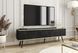 Тумба под телевизор Perfect Home Оро/Oro 3-дверная с черными ножками RTV175 Черный мрамор роял (PFH-091340) фото