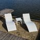 Комплект із 2 шезлонгів Siesta Slim + Стіл Siesta Ocean Side Table Білий фото