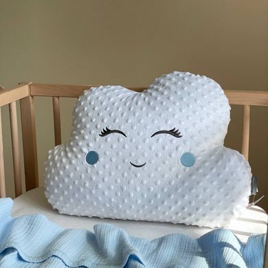 Подушка декор Облако Minky голубые щечки