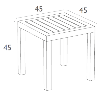 Комплект із 2 шезлонгів Siesta Tropic + Стіл Siesta Ocean Side Table Біло-бежевий фото