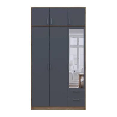 Антресоль Doros Ронді Дуб Артизан/Графіт 3 ДСП 121х52х41 DRS-011605 (80737822)