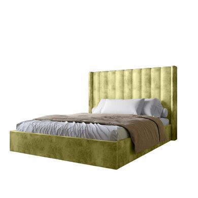 Двоспальне ліжко з підйомним механізмом LION Ніно 160x200 см SILK 202 Авокадо