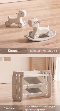 Дитячий манеж з килимком 9в1 Terrio &ldquo;Luna Maxi&rdquo; 180x200 см, білий