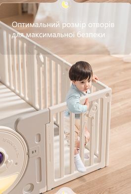 Дитячий манеж з килимком 9в1 Terrio &ldquo;Luna Maxi&rdquo; 180x200 см, білий