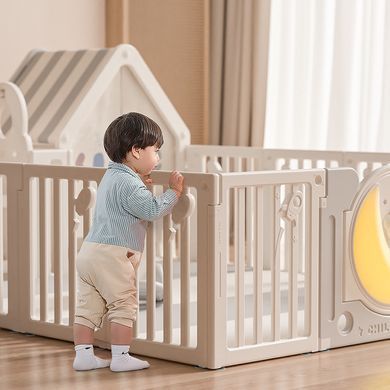 Дитячий манеж з килимком 9в1 Terrio &ldquo;Luna Maxi&rdquo; 180x200 см, білий