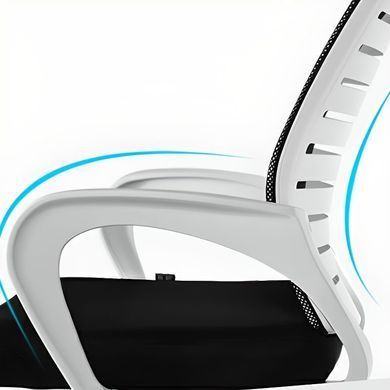 Кресло компьютерное с подлокотниками OC - 618w Серый