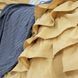 Комплект постели подросток вареный хлопок с рюшами горчица 190 см