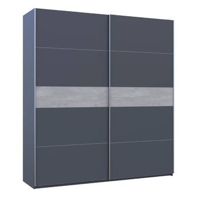 Шафа-купе двохдверна Doros G-Caiser 220х60х240 см Графіт/Бетон