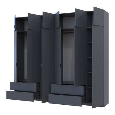 Шкаф для одежды Doros Лукас Графит 3+3 ДСП 270х50х240 DRS-011695 (42005117)