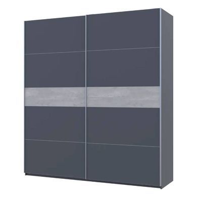 Шафа-купе двохдверна Doros G-Caiser 220х60х240 см Графіт/Бетон