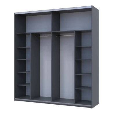 Шафа-купе двохдверна Doros G-Caiser 220х60х240 см Графіт/Бетон