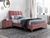 Ліжко Mirage Velvet 90X200 колір антична троянда/золото