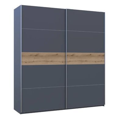 Шафа-купе двохдверна Doros G-Caiser 220х60х240 см Графіт/Дуб евок