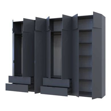 Шафа для одягу Doros Лукас Графіт 3+4 ДСП 280х50х240 DRS-011696 (42005121)