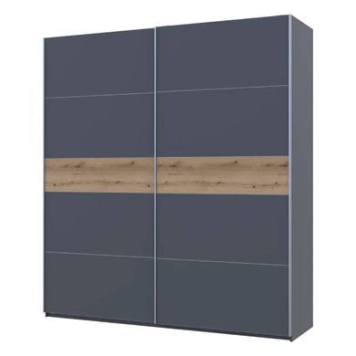 Шафа-купе двохдверна Doros G-Caiser 220х60х240 см Графіт/Дуб евок