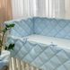 Стьобаний бортик блакитний - білий