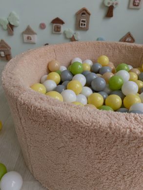 Сухий басейн + 200 кульок плюш &laquo;баранчик&raquo; бежевий фото
