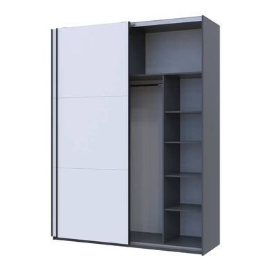 Шафа-купе Doros G-Caiser Графіт/Білий 2 ДСП / 3 частини 180х60х240 DRS-011729 (44900262)