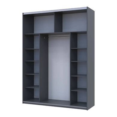 Шафа-купе Doros G-Caiser Графіт/Білий 2 ДСП / 3 частини 180х60х240 DRS-011729 (44900262)