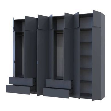 Шафа для одягу Doros Лукас Графіт 3+4 ДСП 295х50х240 DRS-011697 (42005125)