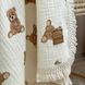 Плед Муслін Жатка з бахромою Teddy на молочному