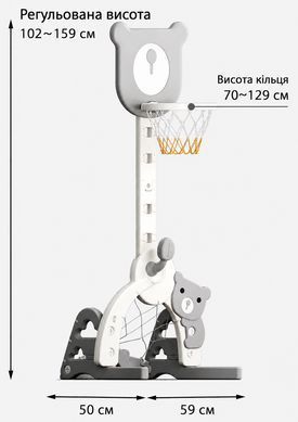 Дитячий спортивний центр 4в1 Terrio "Tiny" з баскетболом, футболом, гольфом та кільцями фото