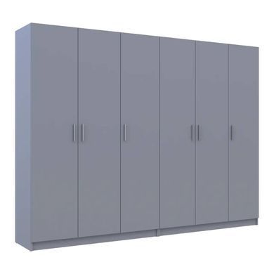 Шафа для одягу Doros Промо Сірий 3+3 ДСП 270х48х204 DRS-011629 (80737768)