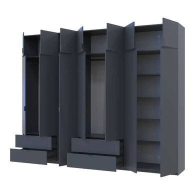 Шафа для одягу Doros Лукас Графіт 3+4 ДСП 300х50х240 DRS-011698 (42005133)