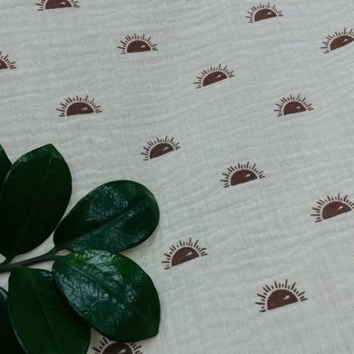 Плед Муслін Жатка з бахромою двошаровий з бахромою Сонечки