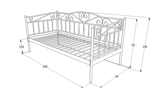 Кровать Birma 90X200 белая