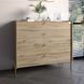 Комод с 4 ящиками LION Wood с золотыми ножками 100х90х45 см Дуб Аппалачи