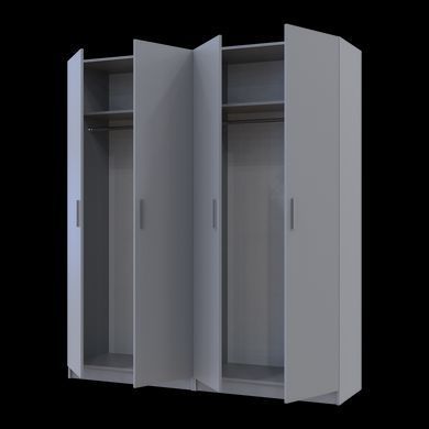 Шафа для одягу Doros Промо Сірий 2+2 ДСП 180х48х204 DRS-011630 (80737766)