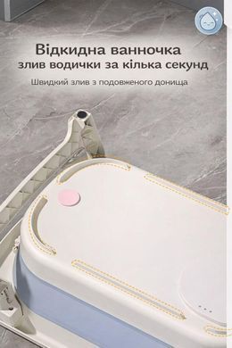 Ванночка складна для дітей Terrio з термометром Блакитно-біла, блакитний