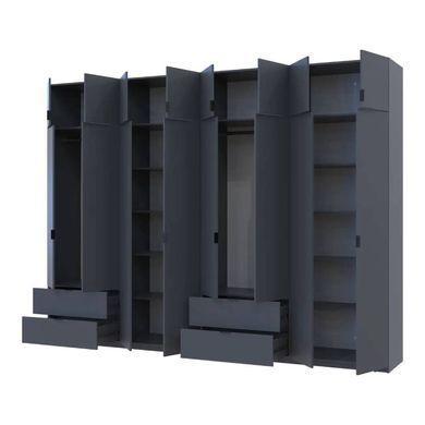Шафа для одягу Doros Лукас Графіт 4+4 ДСП 320х50х240 DRS-011700 (42005129)