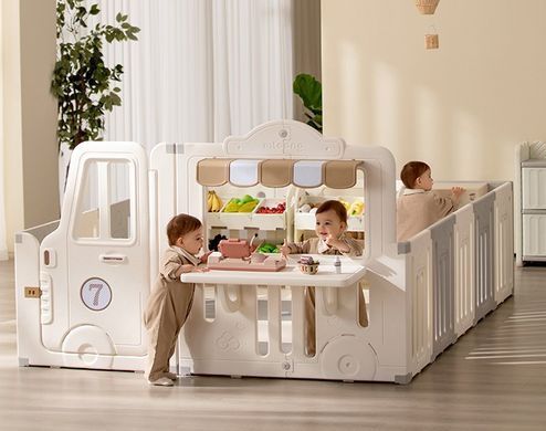 Дитячий манеж Terrio &ldquo;Retro L&rdquo; 180х200 см, білий