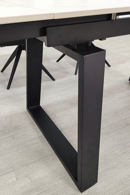 Стол раскладной BERNARD CERAMIC 140(200)х90 белый мат/черный