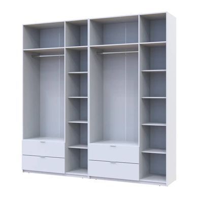 Шафа для одягу Doros Лукас Білий 3+3 ДСП 240х50х240 DRS-011683 (42005106)
