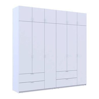 Шафа для одягу Doros Лукас Білий 3+3 ДСП 240х50х240 DRS-011683 (42005106)