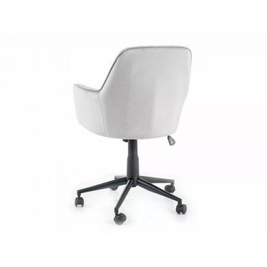 Крісло поворотне Q-886 VELVET світло-сіре