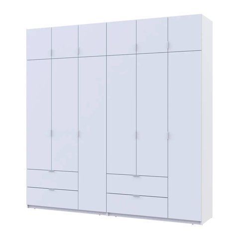 Шафа для одягу Doros Лукас Білий 3+3 ДСП 240х50х240 DRS-011683 (42005106)