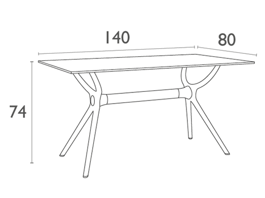 Стіл Siesta Air Table 140 Black фото