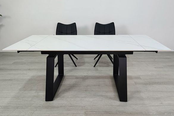Стол раскладной BERNARD CERAMIC 140(200)х90 белый мат/черный