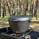 Казан туристичний КТ-10КС чавунний з кришкою-сковородою 10л фото 6