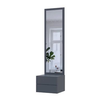 Подвесная тумба с зеркалом Doros Сола Графит / Серый 45х40х168,6 см DRS-011742 (44900342)