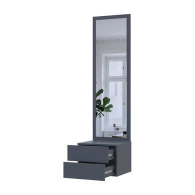 Подвесная тумба с зеркалом Doros Сола Графит / Серый 45х40х168,6 см DRS-011742 (44900342)