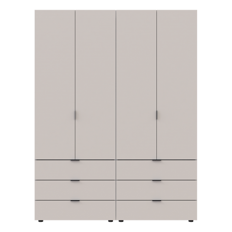 Комплект шаф для одягу Doros Гелар (2 шт.) 155х49,5х203,4 см Кашемір