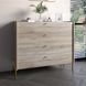 Комод с 4 ящиками LION Wood с золотыми ножками 100х90х45 см Дуб Сонома