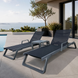 Комплект із 2 шезлонгів Siesta Tropic + Стіл Siesta Ocean Side Table Сірий фото