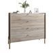 Комод с 4 ящиками LION Wood с золотыми ножками 100х90х45 см Дуб Сонома